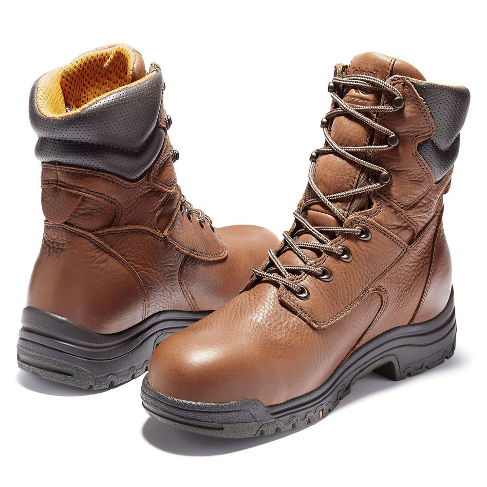 Timberland Mens Work Boots PRO® TiTAN® 8\" Alloy Toe - Brown - India KA9270685